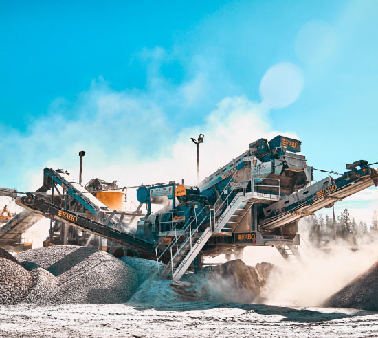 Полумобильные дробильно-сортировочные комплексы